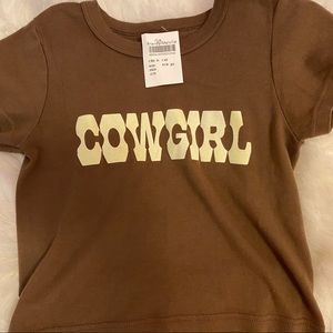 Brandy Melville Cowgirl Graphic Tee